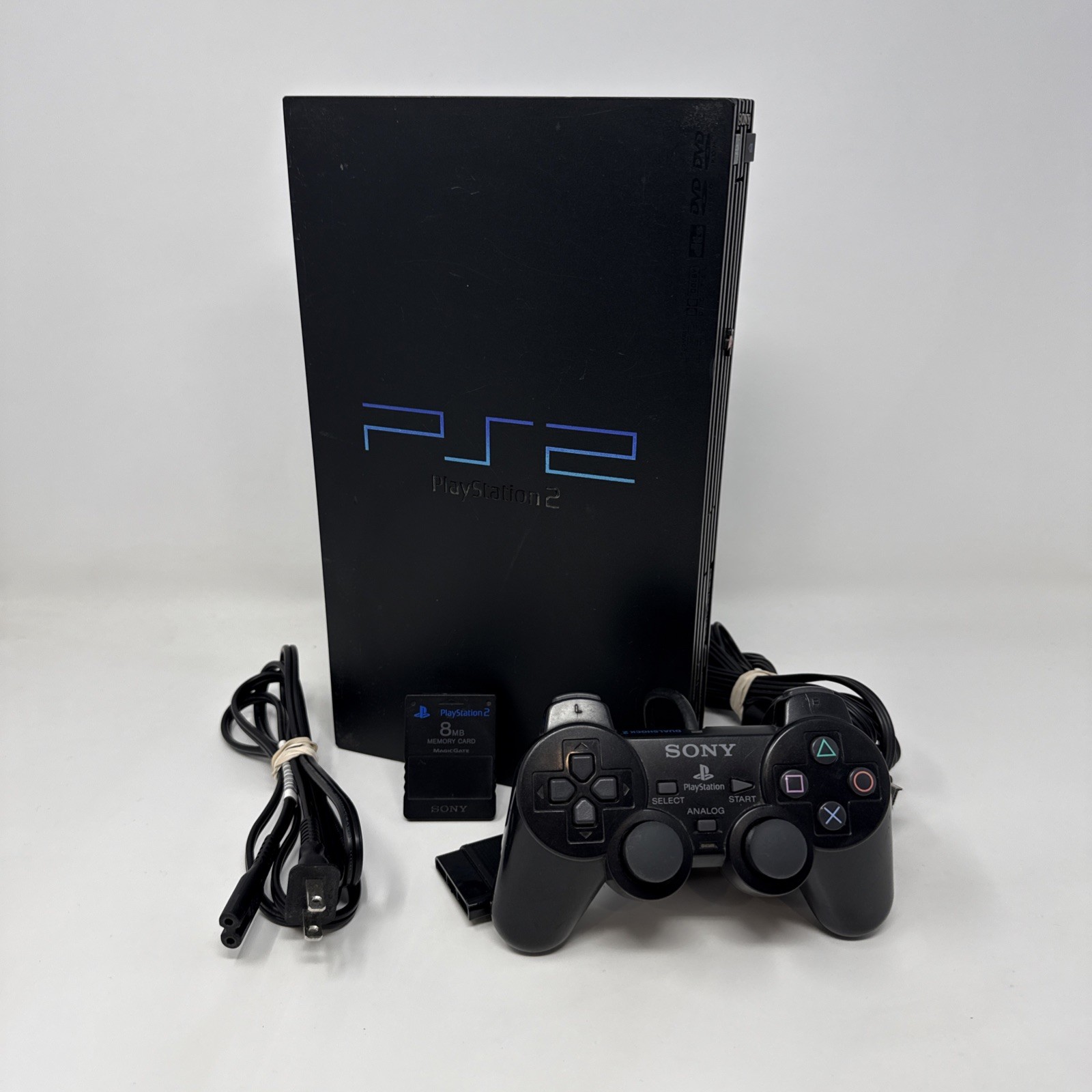 Sony Playstation 2 PS2 Fat Console W/ Cables And Memory Card (SCPH-39001) Works