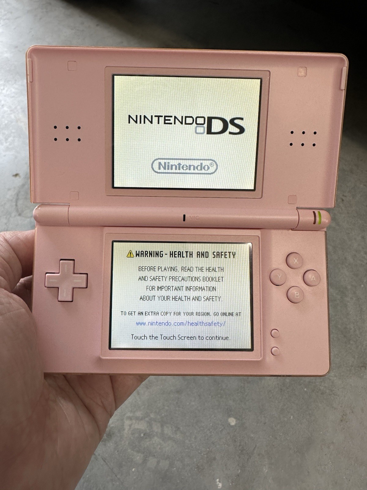 Nintendo DS Lite Portable Gaming Console – Coral Pink (Tested, Working)