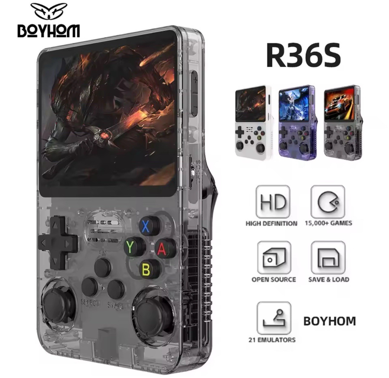 Retro R36S 128G Video Game Console Linux System 3.5 Inch IPS Screen R35s Pro