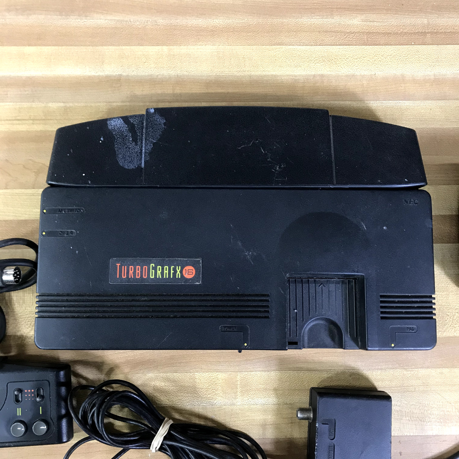 NEC TurboGrafx-16 w TurboGrafx Console All Cables Controller Tested