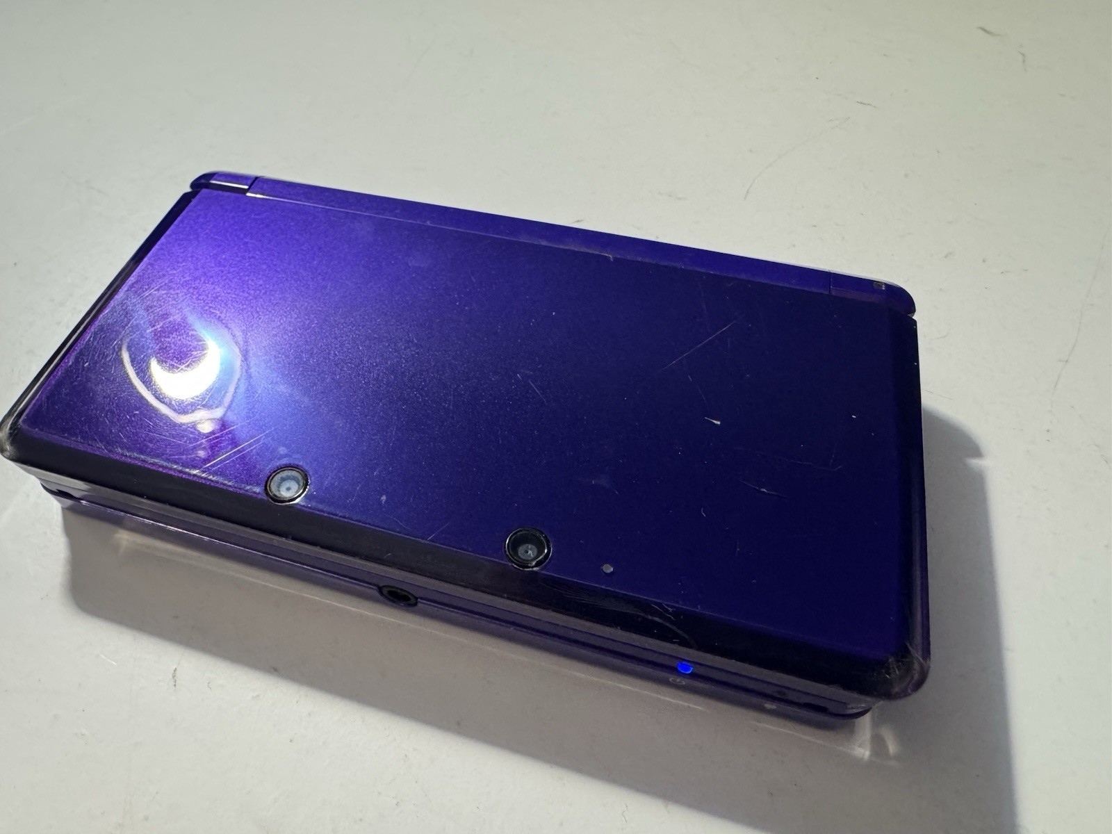 READ Nintendo 3DS Midnight Purple Handheld Game System- Works, No Stylus READ