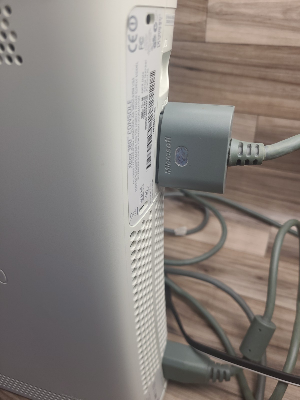 Microsoft Xbox 360 White Console Only – Working – W/ Power Supply And A/V Chord