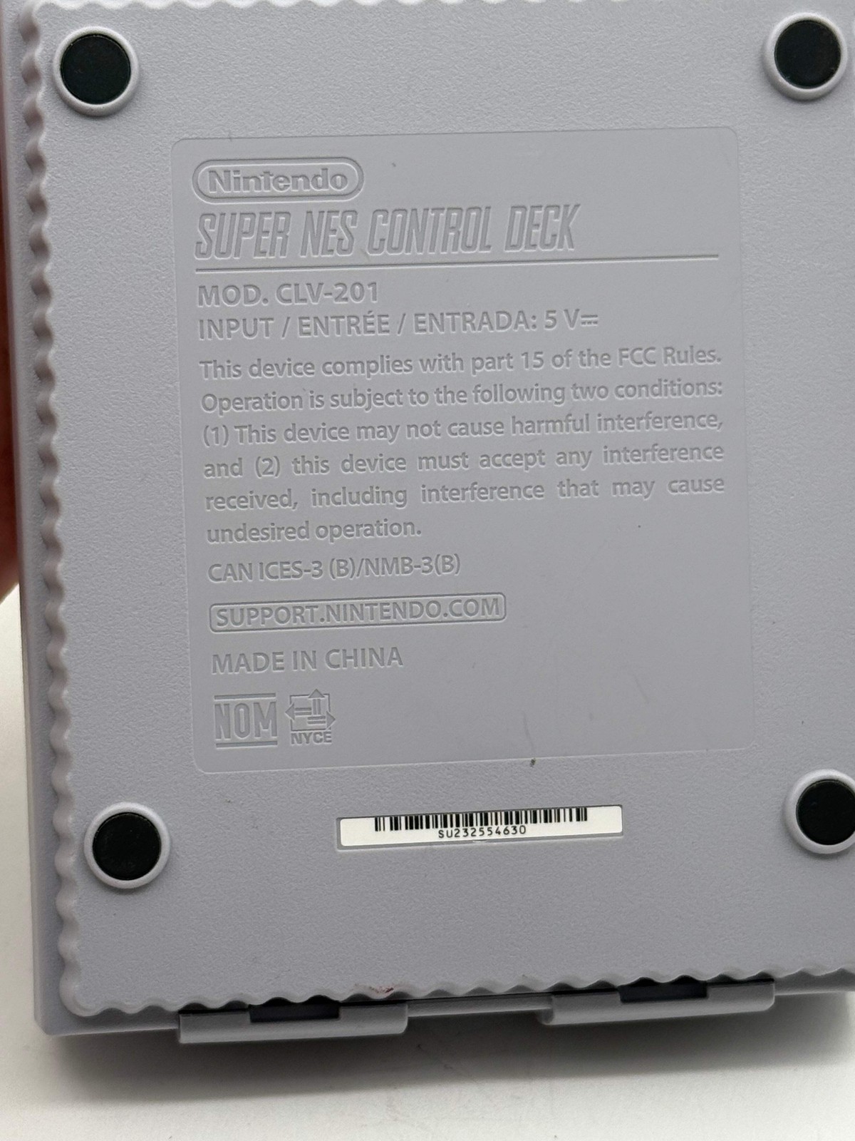 Nintendo Super NES Control Deck CLV-201 + Controllers Gray – Used VGC