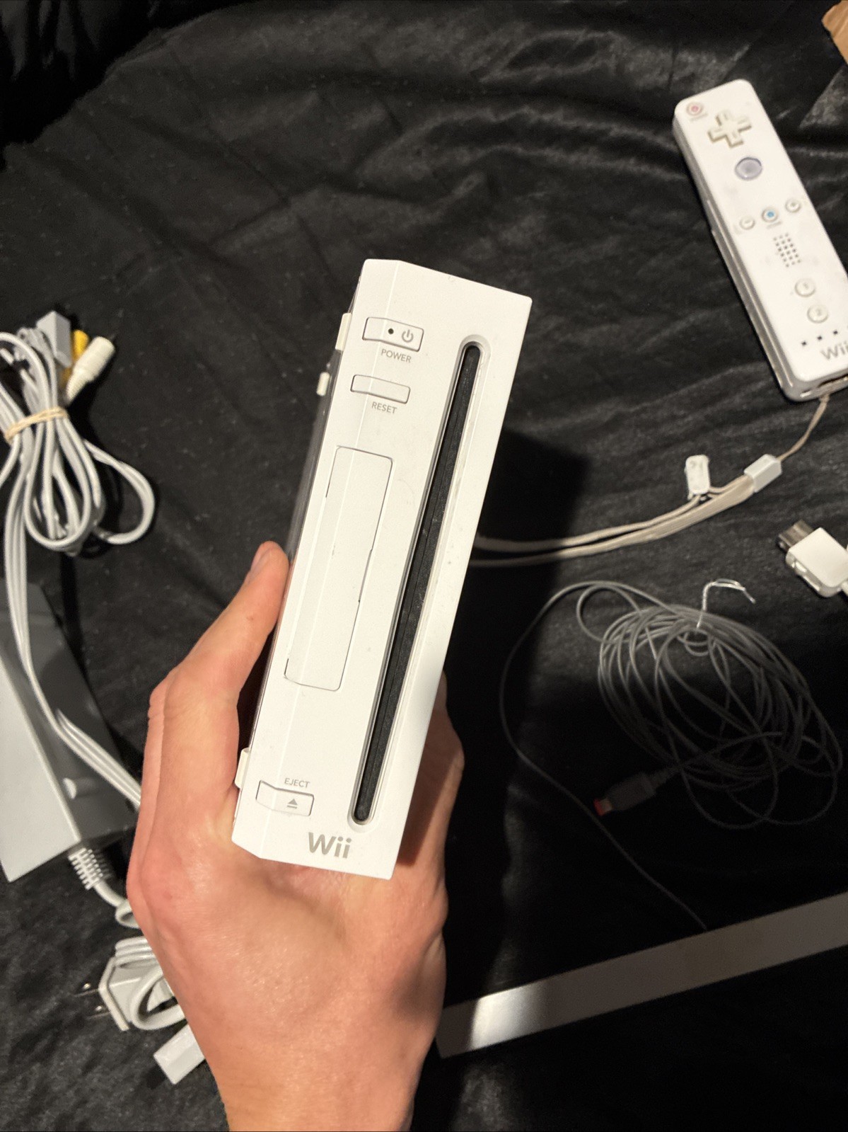 GameCube Compatible Nintendo Wii Console w/ Cords Controller Tested Read