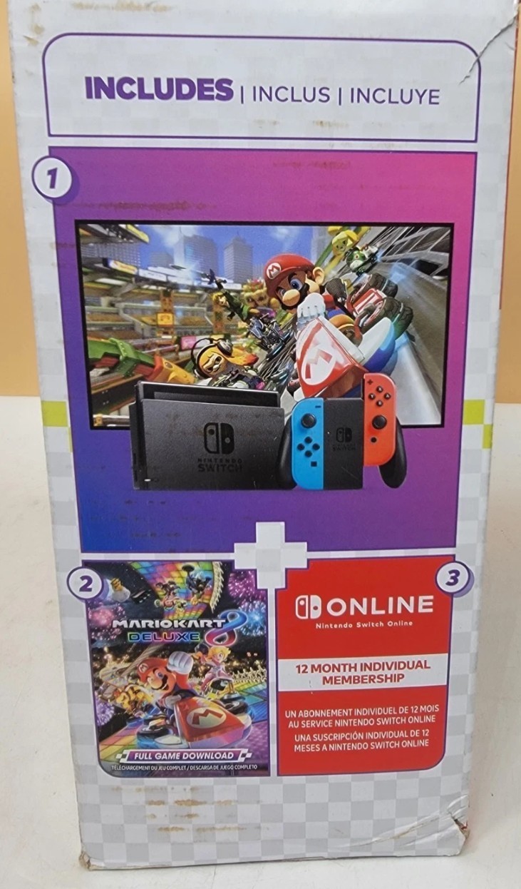 Nintendo Switch Mario Kart gaming console 8 Deluxe Bundle -Neon Red/Blue