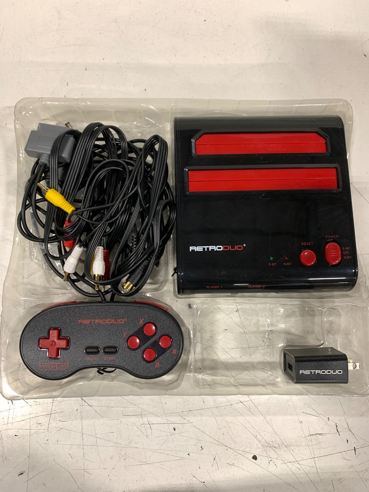 RETRODUO 8 & 16 Bit Dual Retro Video Game System 3.0 – BLACK/RED