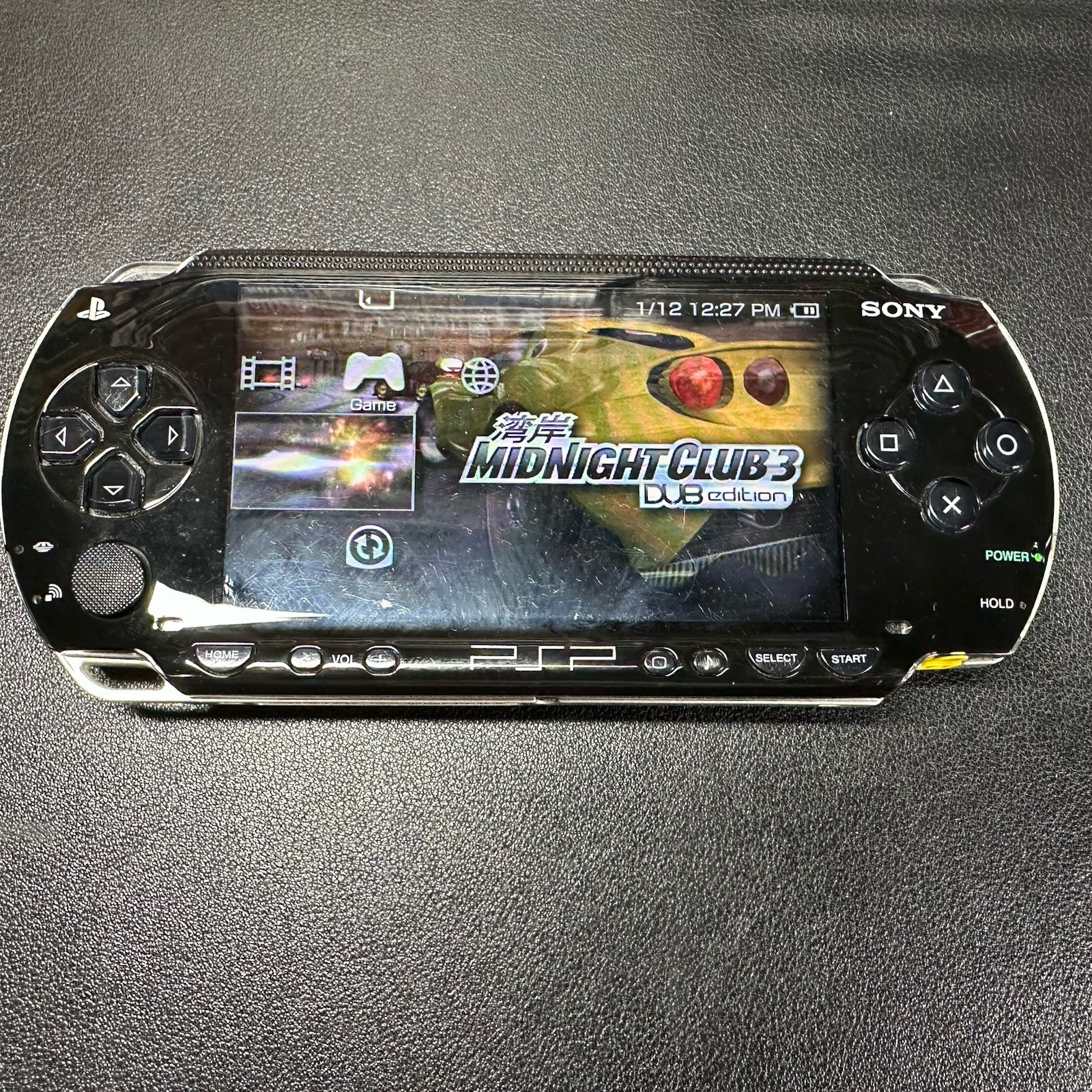 Sony PlayStation Portable PSP-1001 Black Console System Bundle Tested with Game