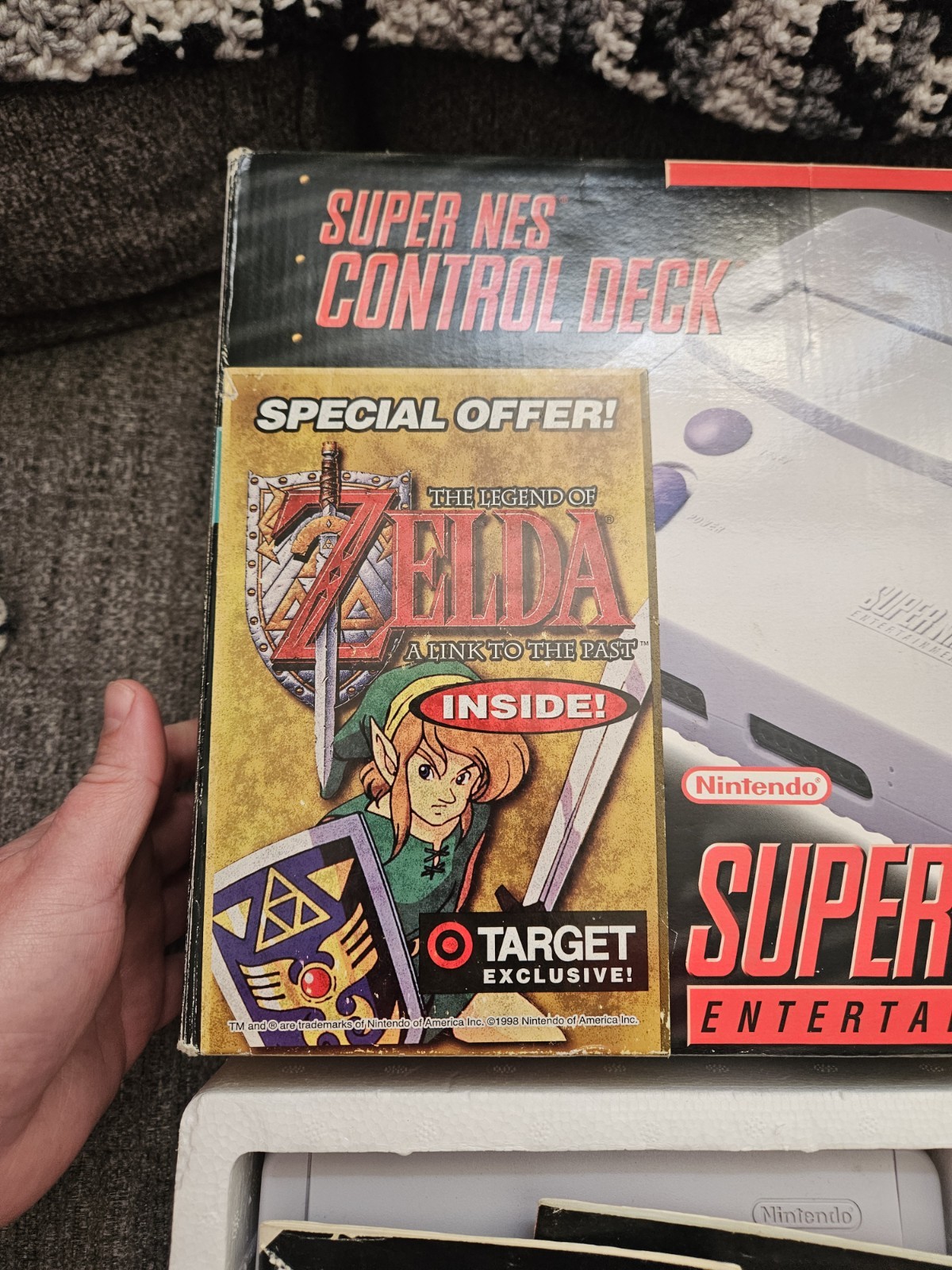 Super Nintendo Mini Jr System Console Rare Variant Target SNES Zelda CIB
