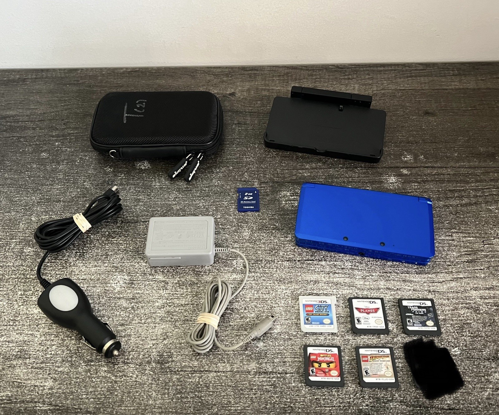 Nintendo 3DS Console Cobalt Blue Handheld Console Bundle US Version CTR-001(USA)