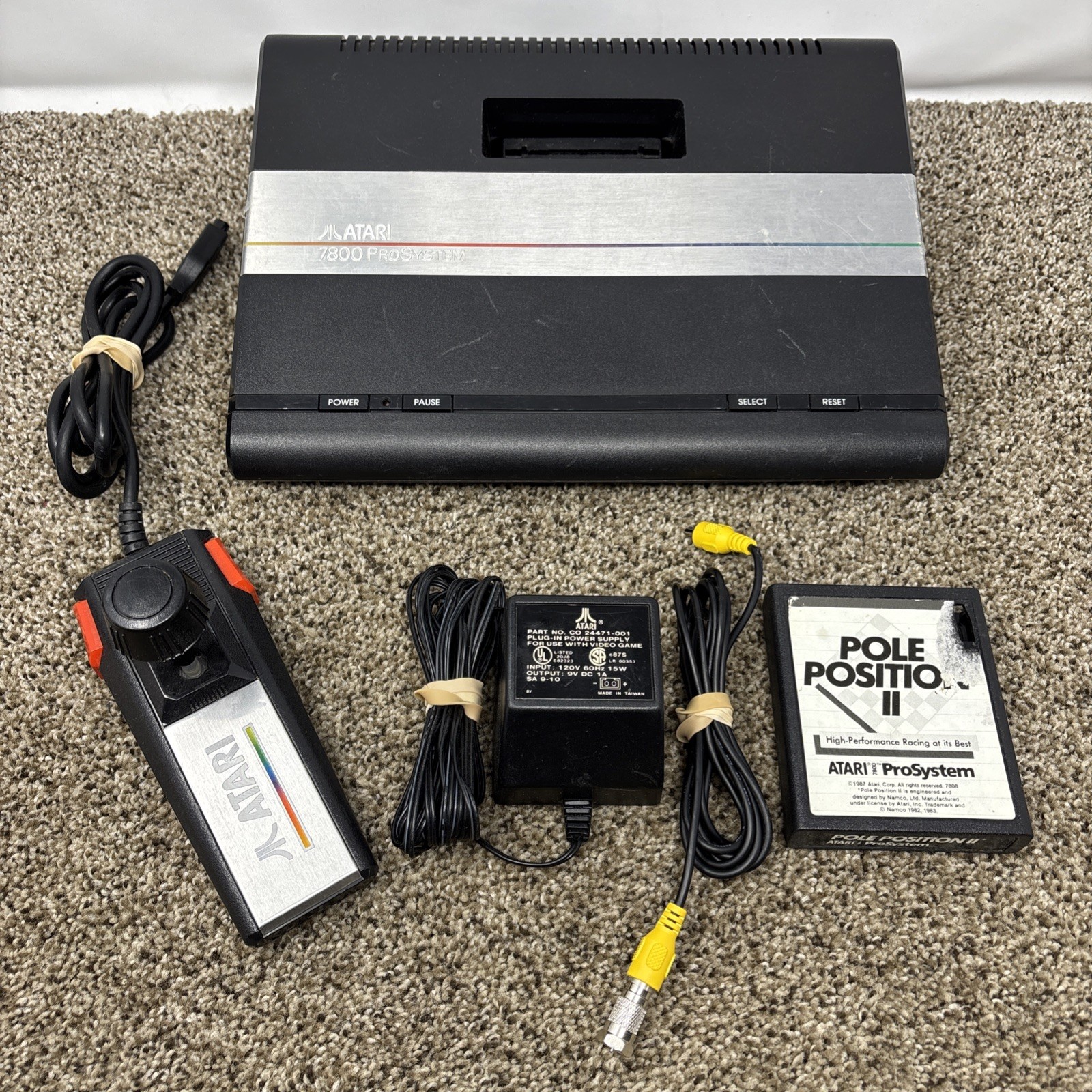 Atari 7800 Video Game Console – With Controller Game TESTED Bundle Lot
