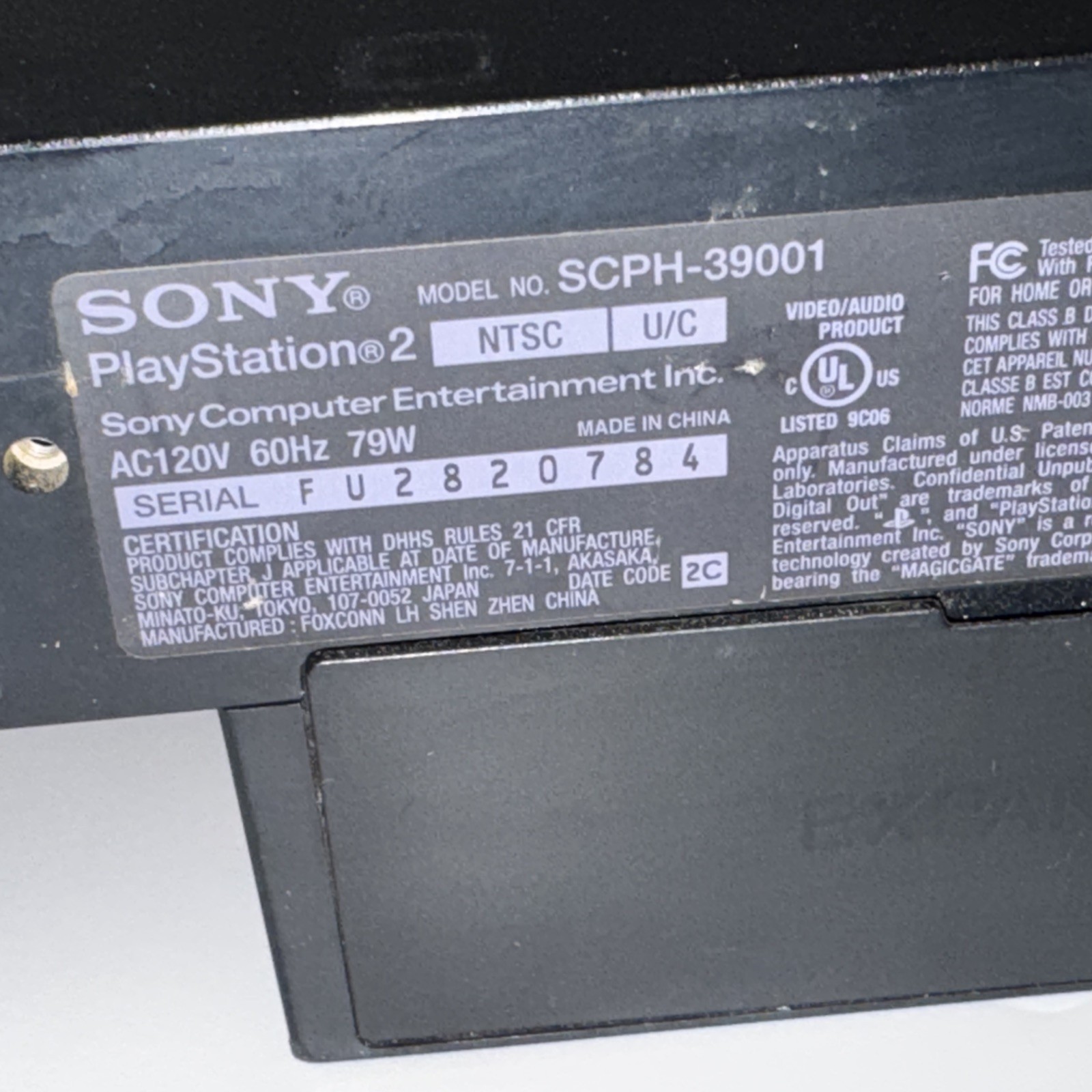 Sony PlayStation 2 PS2 SCPH-39001 Black NTSC-U/C DVD Composite RCA