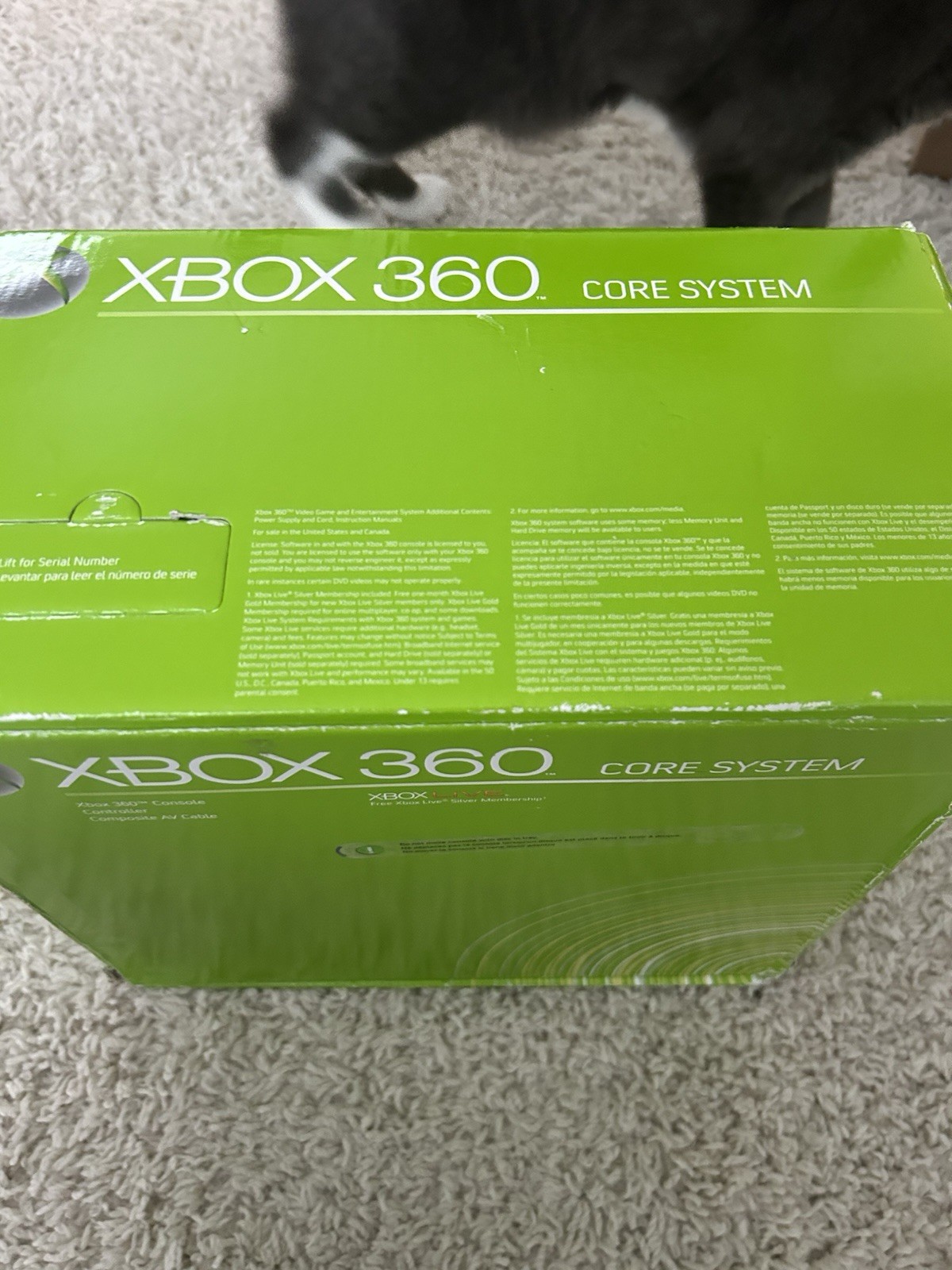 Xbox 360 Core System Launch Box ONLY With Sealed Manuals RARE