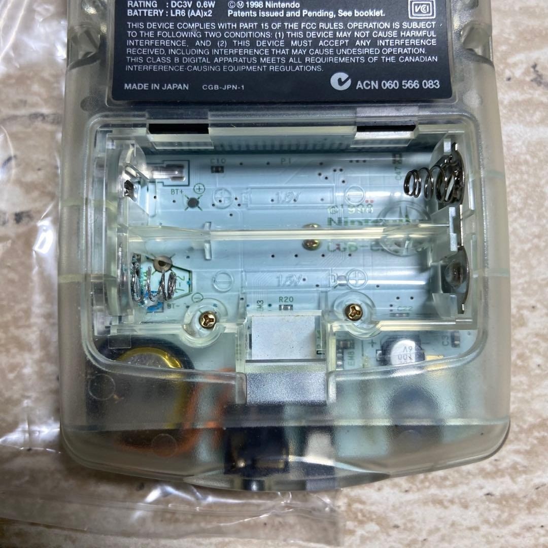 Nintendo Game Boy Color Clear Complete in Box Near Mint Tested 7239