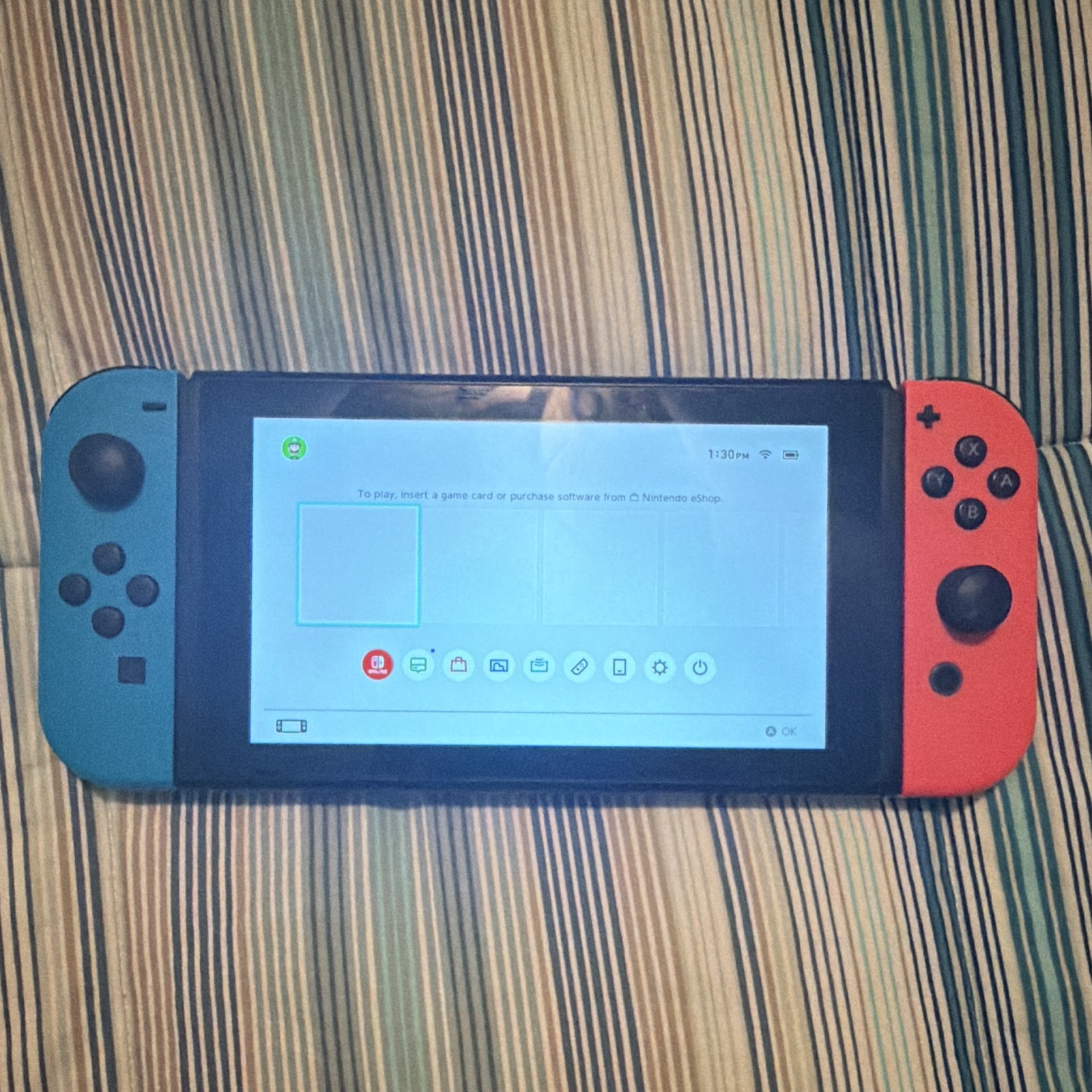 Nintendo Switch Console Blue/Red Joy-Cons Dock AC Adapter Case
