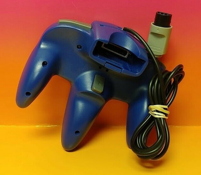 Blue 3rd party unbranded Nintendo 64 N64 Controller Working + Tested