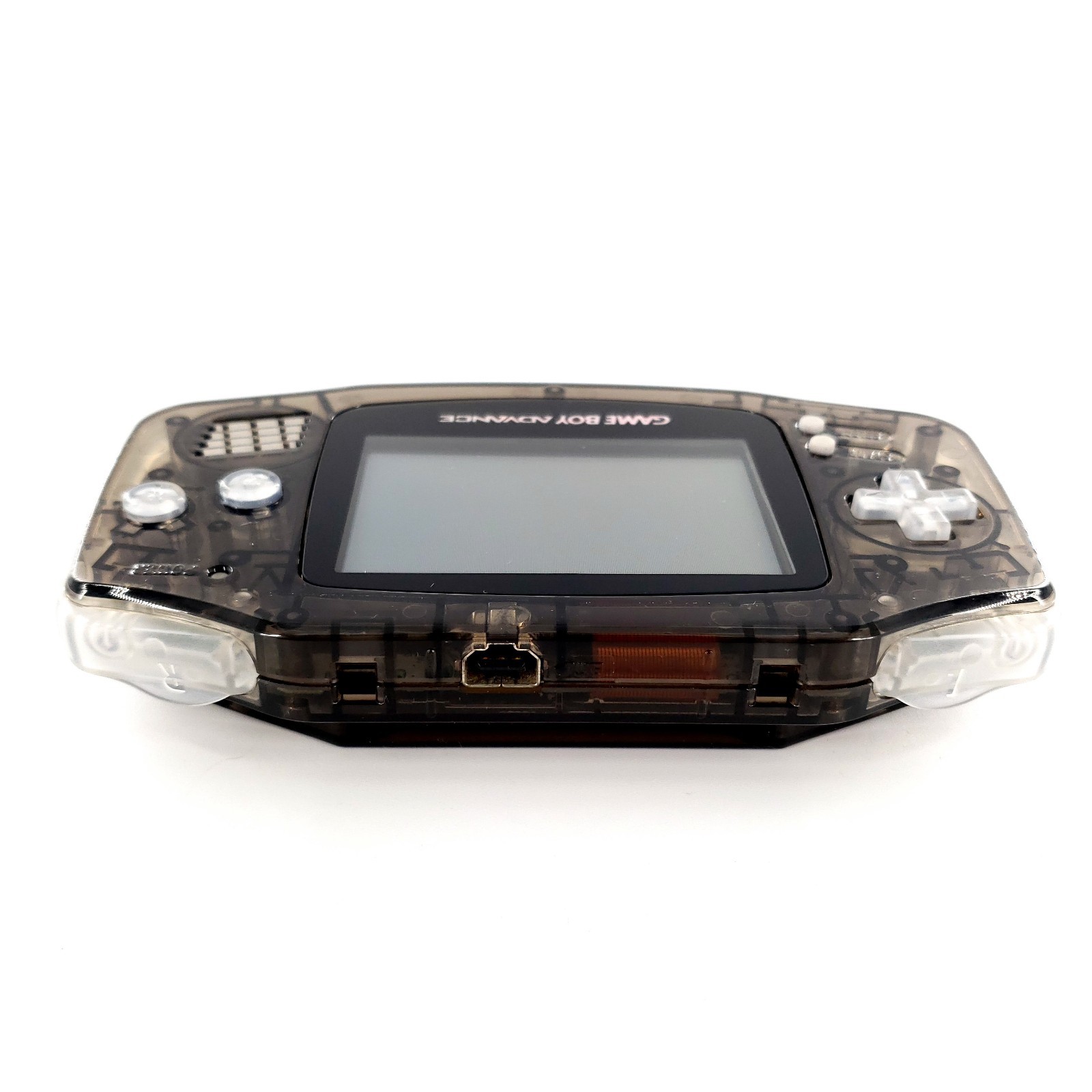 Nintendo Game Boy Advance Clear Black New Shell, Buttons, Glass Lens Tested
