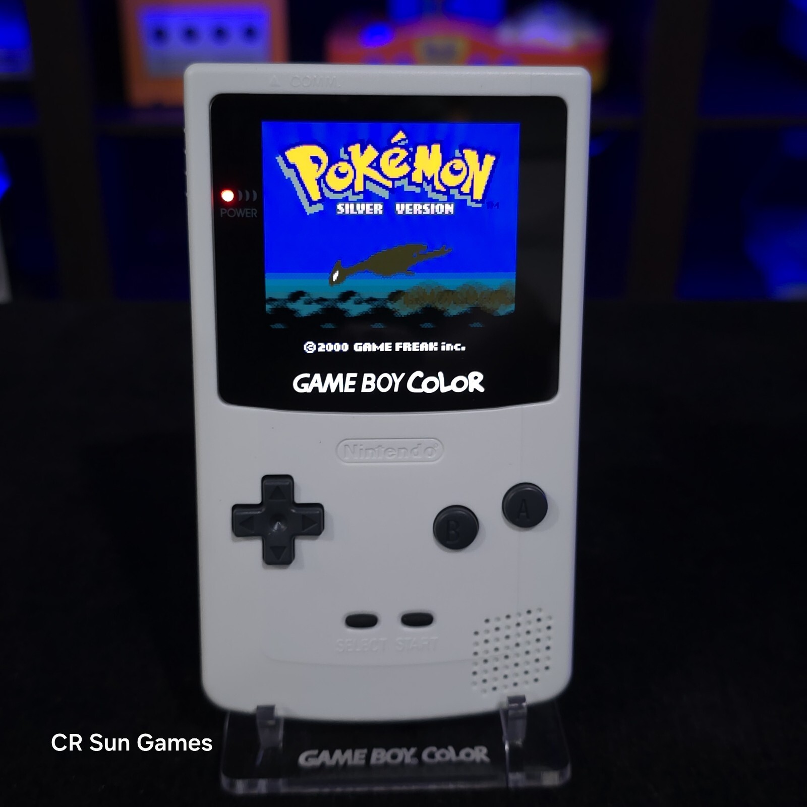 Grey Gameboy Color Console OLED Touch Screen GBC Game Boy