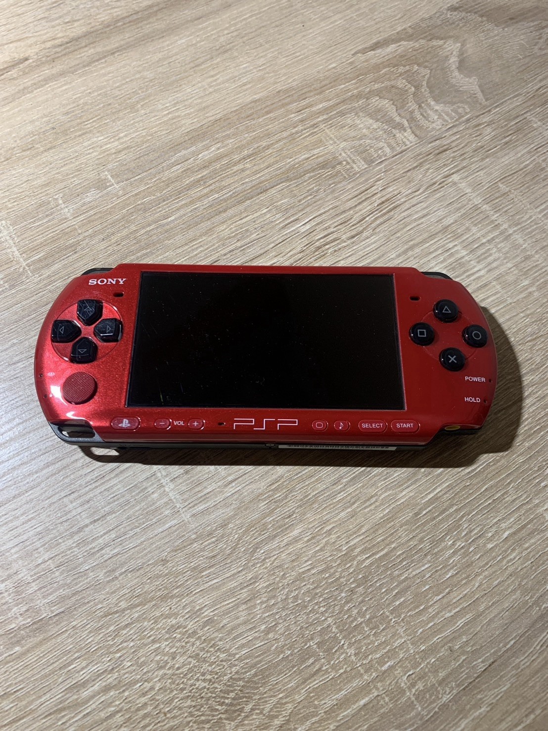 0870 Sony PlayStation PSP 3000 Red Black Normal TESTED