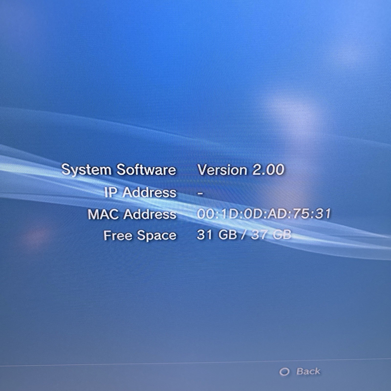 SONY PLAYSTATION 3 SYSTEM 40GB CECH-H01 LOW FIRM 2.0 PS3 Tested