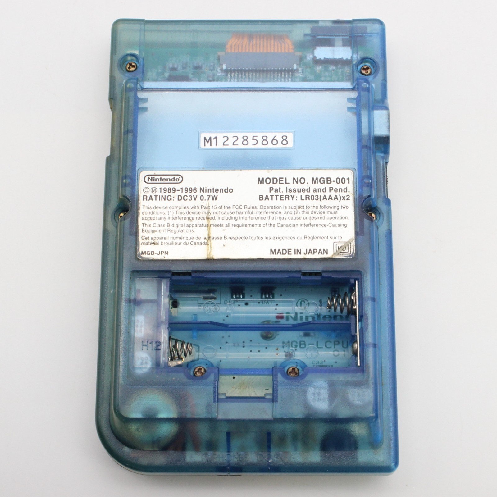 Nintendo Gameboy Pocket Console ANA Clear Blue Limited GBP Japan Tested 95