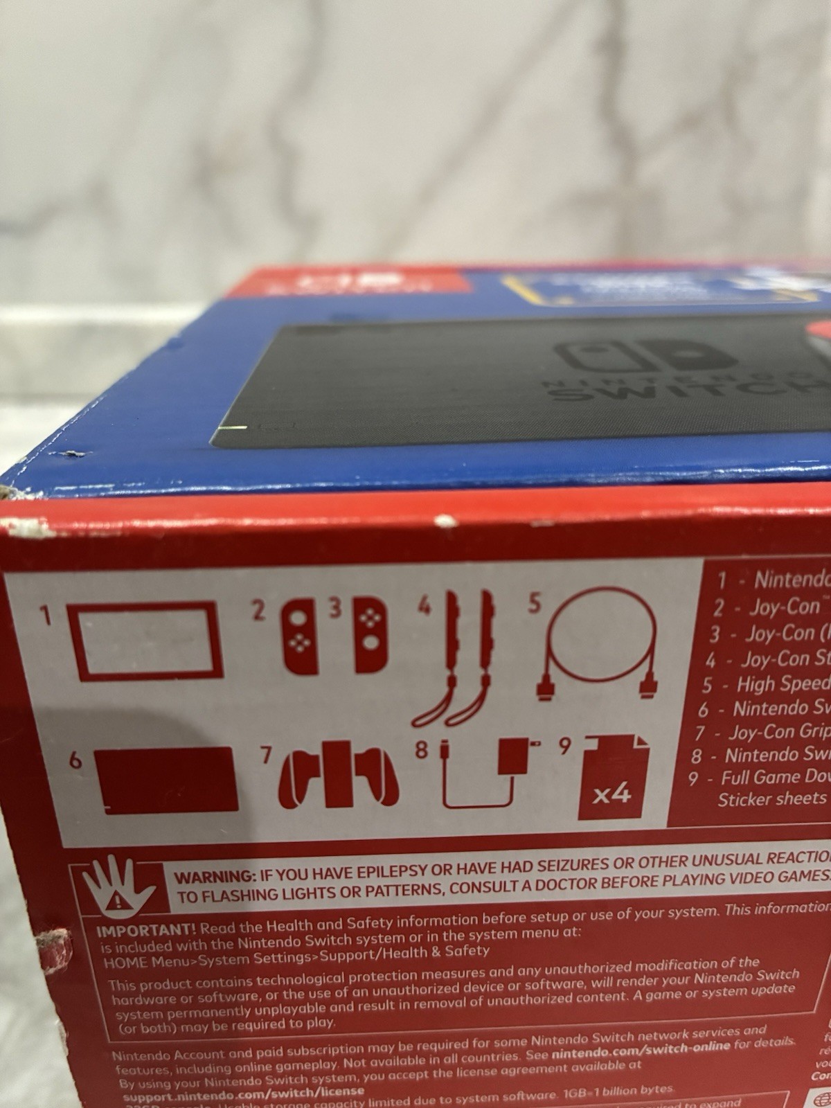 Nintendo Switch Console – Mario Choose One Bundle, Red Controller, New in Box.