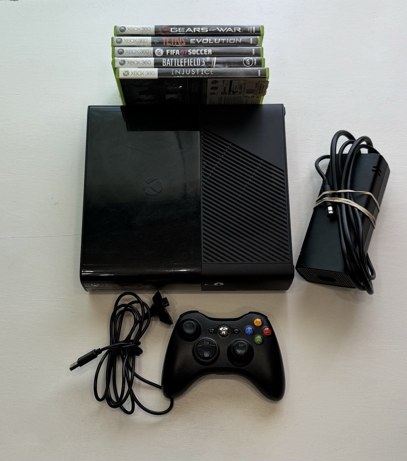 Microsoft Xbox 360 E Black Console 320GB Bundle
