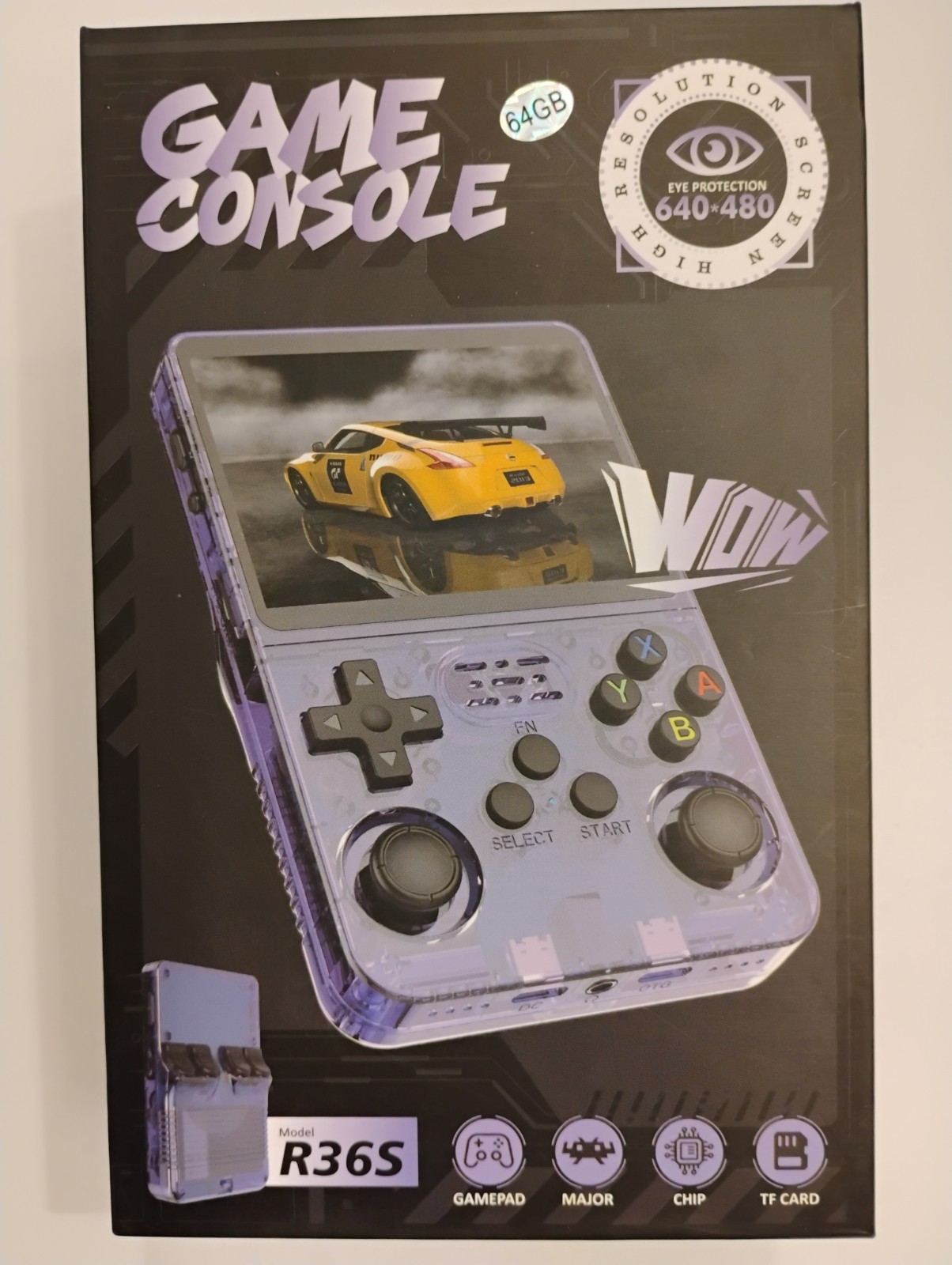 1500 Games Retro Classic R36 / HD 3.5 Inch IPS Screen 64Gb Portable Wi Fi