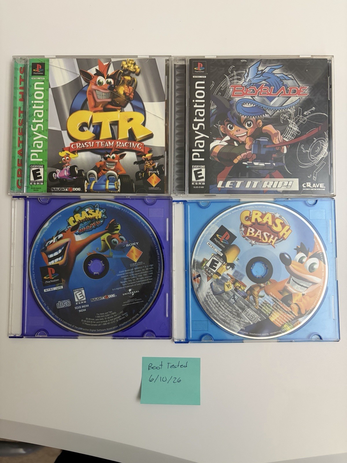 Sony SCPH-5501 PS1 PlayStation 1 Console Bundle TESTED + Controller + Games READ