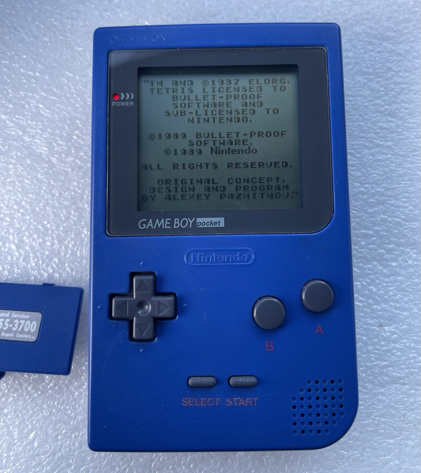 Nintendo Game Boy Pocket Blue Handheld Console MGB-001 Tetris & accessories