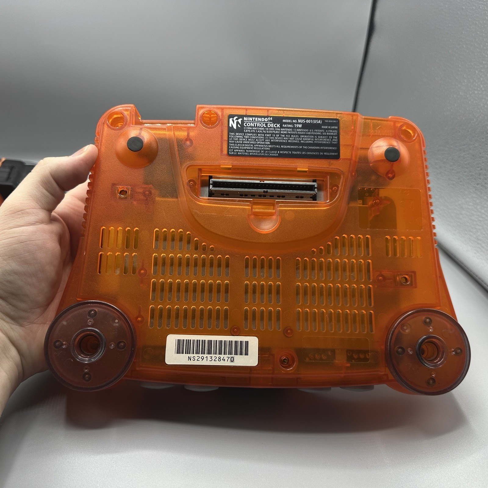 USA Nintendo 64 N64 Fire Orange Funtastic Console w/ OEM Controller -TESTED