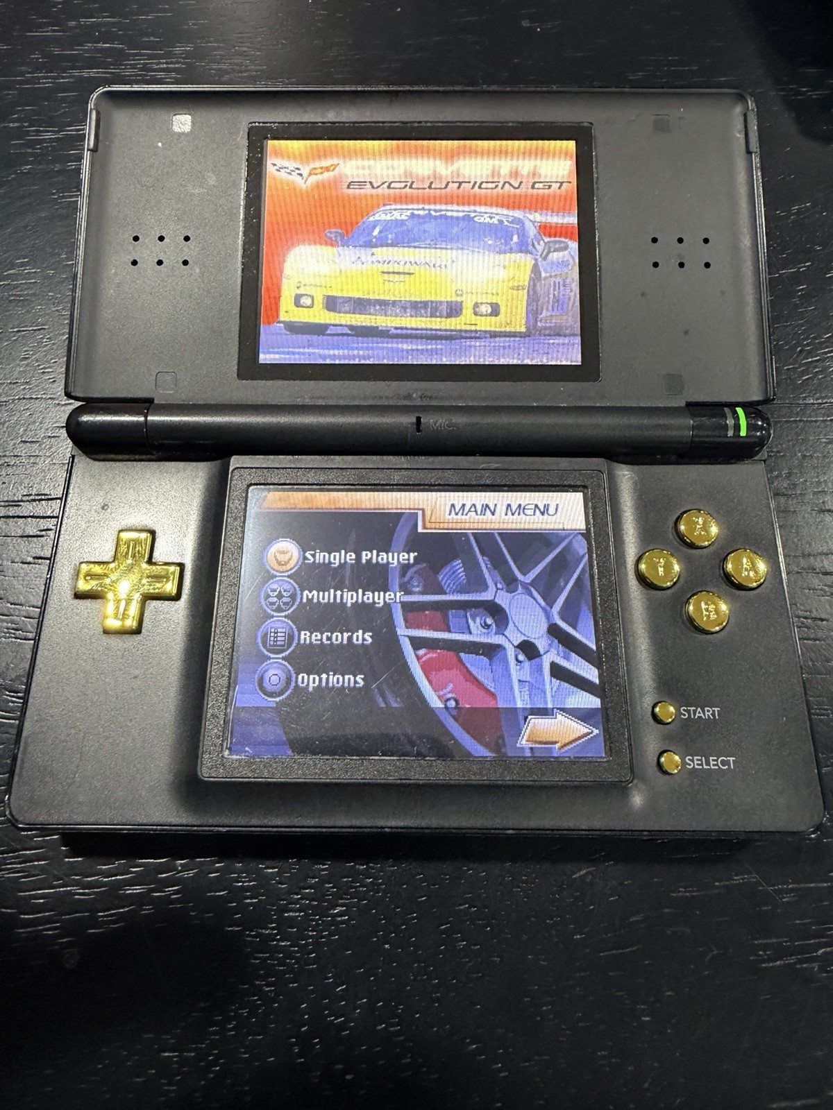 Nintendo DS Lite USA Black Handheld System W/ Case, game & Charger. Tested