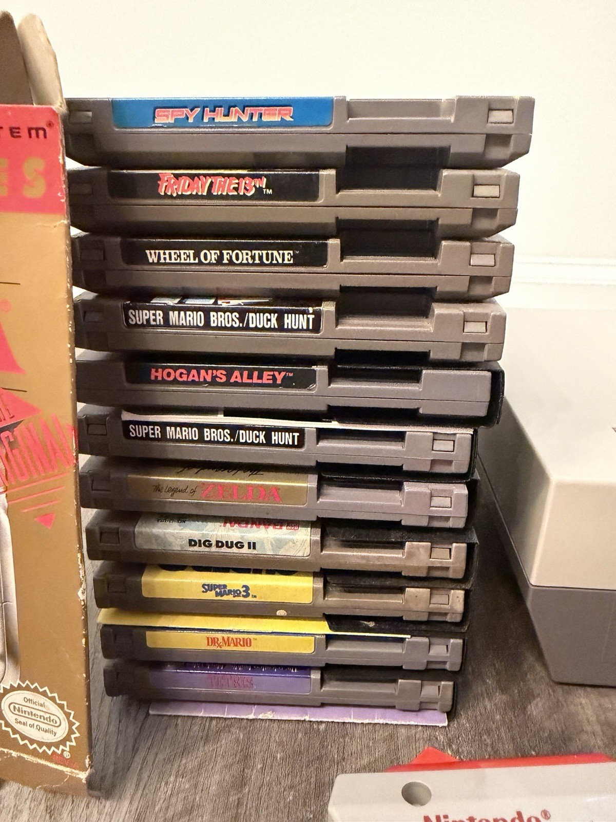 PRISTINE NES Console + 11 Games + Zapper + 2 oem Controllers + 3 Manuals!