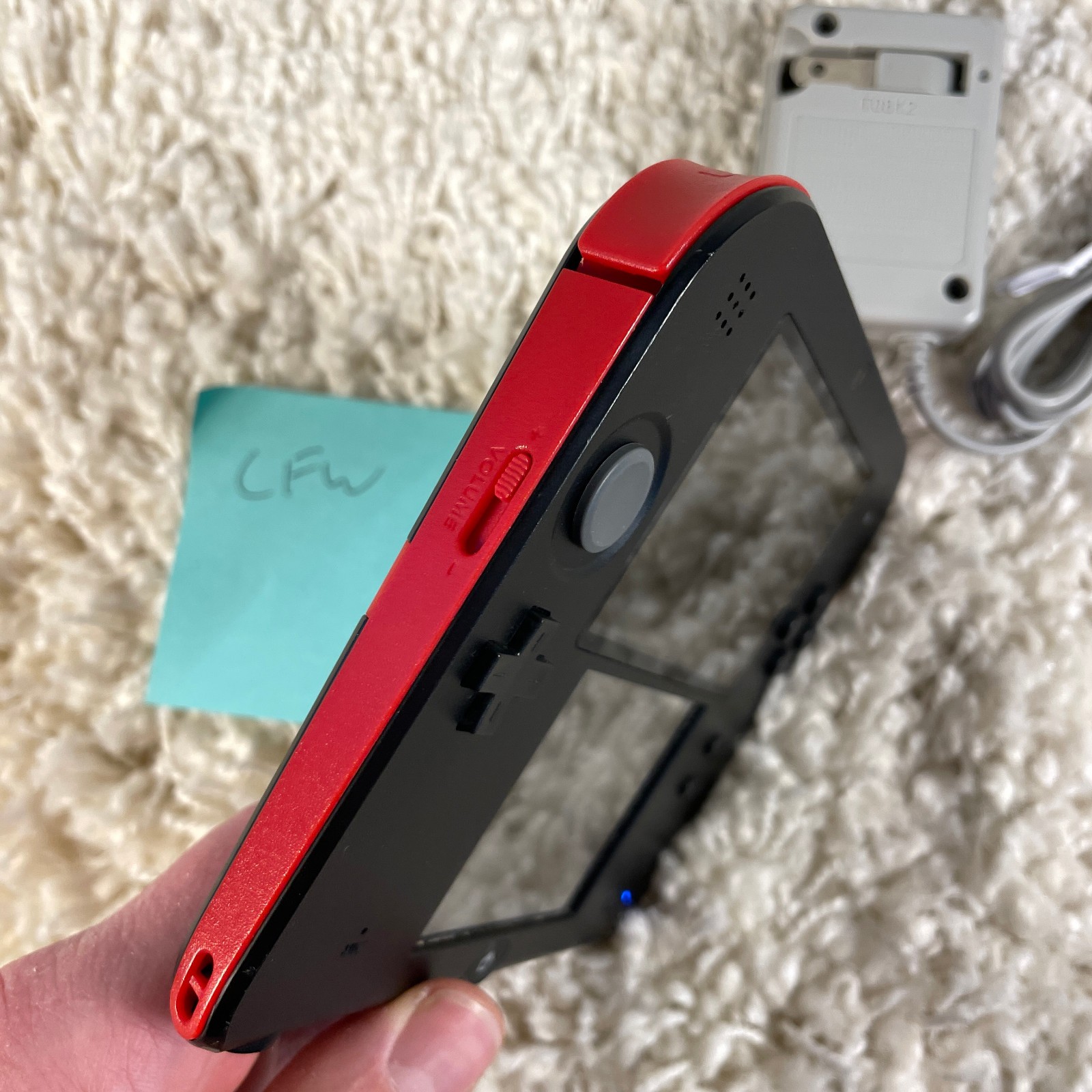 Nintendo 2DS Red Black Handheld Console System FTR-001 Tested