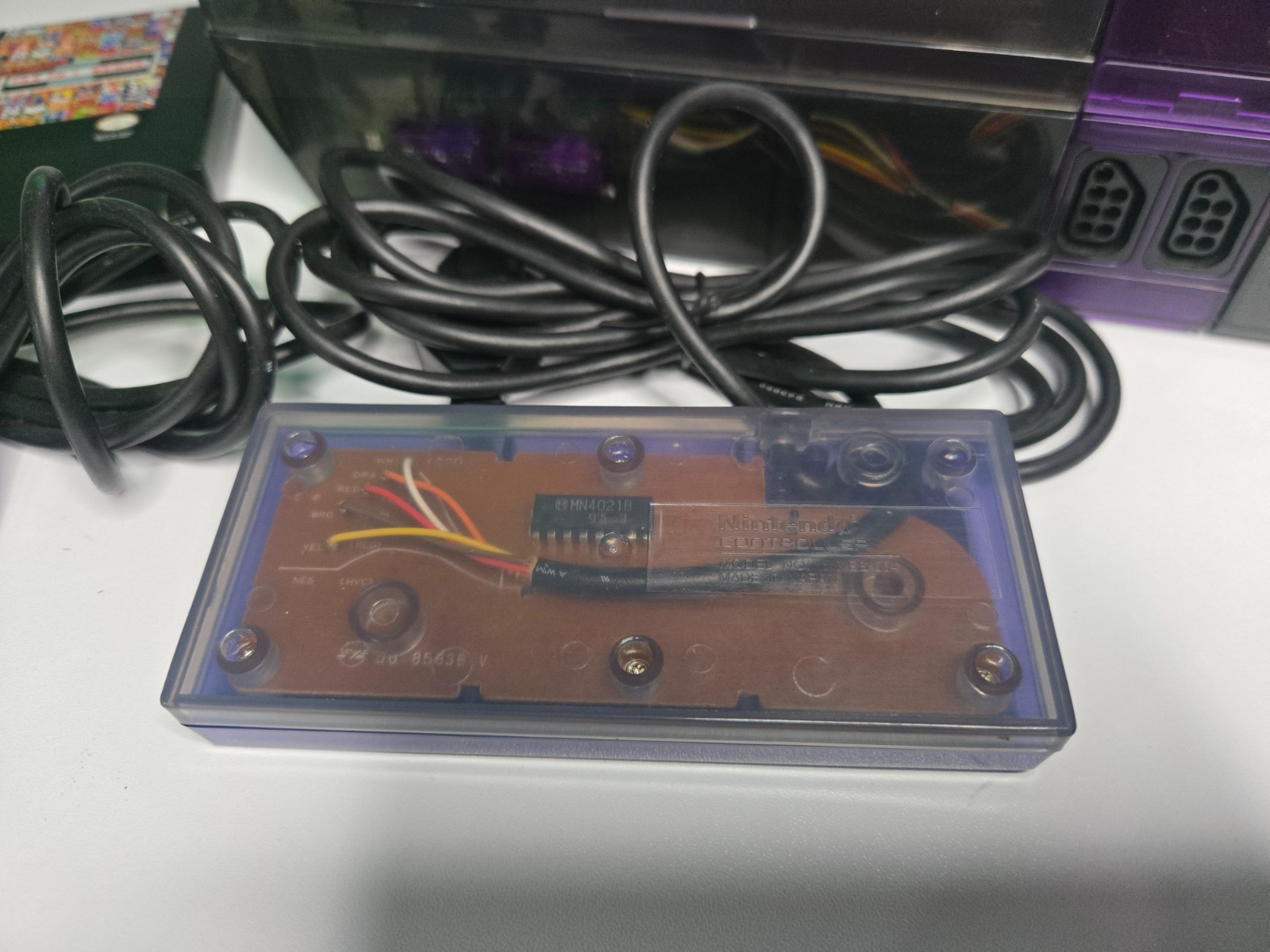 Clear Black / Purple Nintendo Entertainment System NES Console Games Bundle