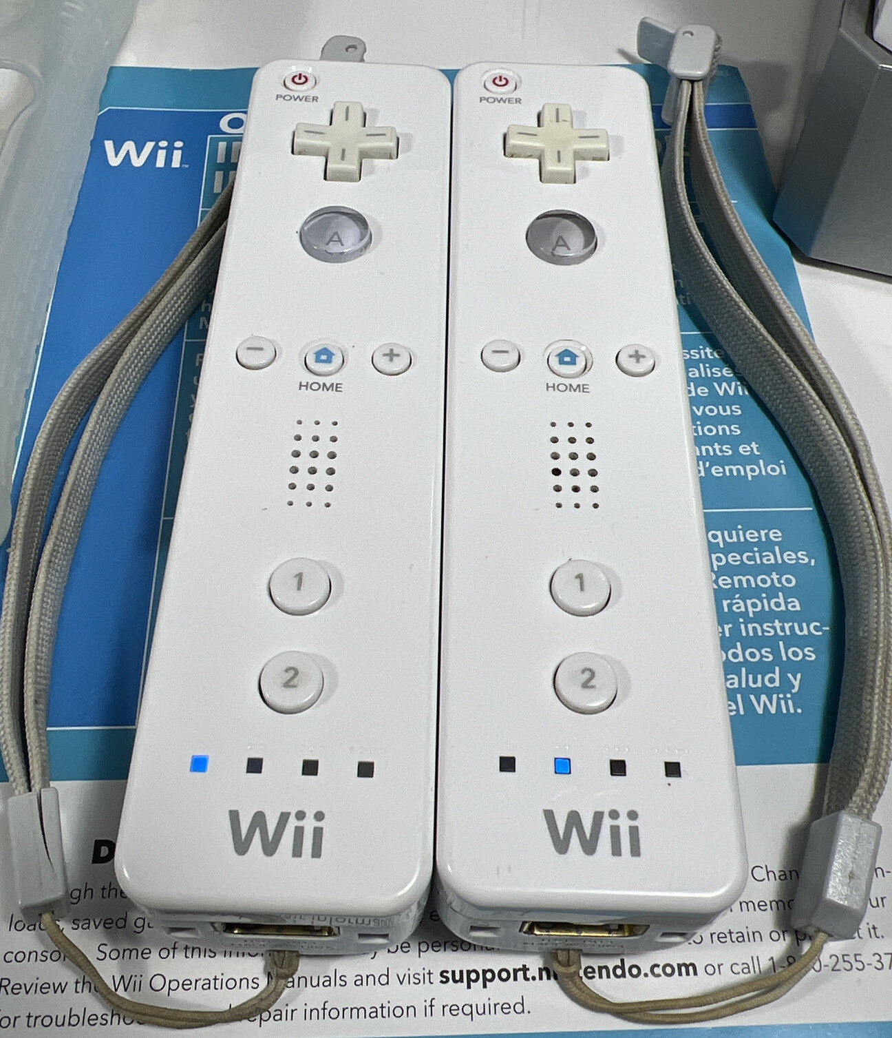 Nintendo Wii Console RVL-001 Bundle W/ 2 Controllers, Sensor, Cords, TESTED!!!