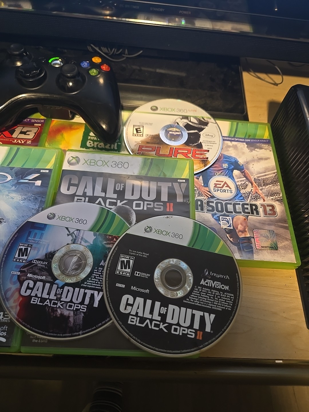 XBOX 360 Slim Console Gaming Bundle Lot *Tested & Works* TV Not Included