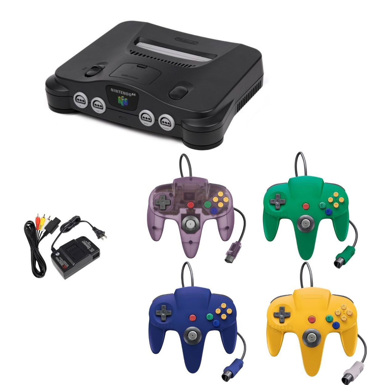 Nintendo 64 Console Bundle | Pick Controllers | Includes Cords + 1-Year Warranty