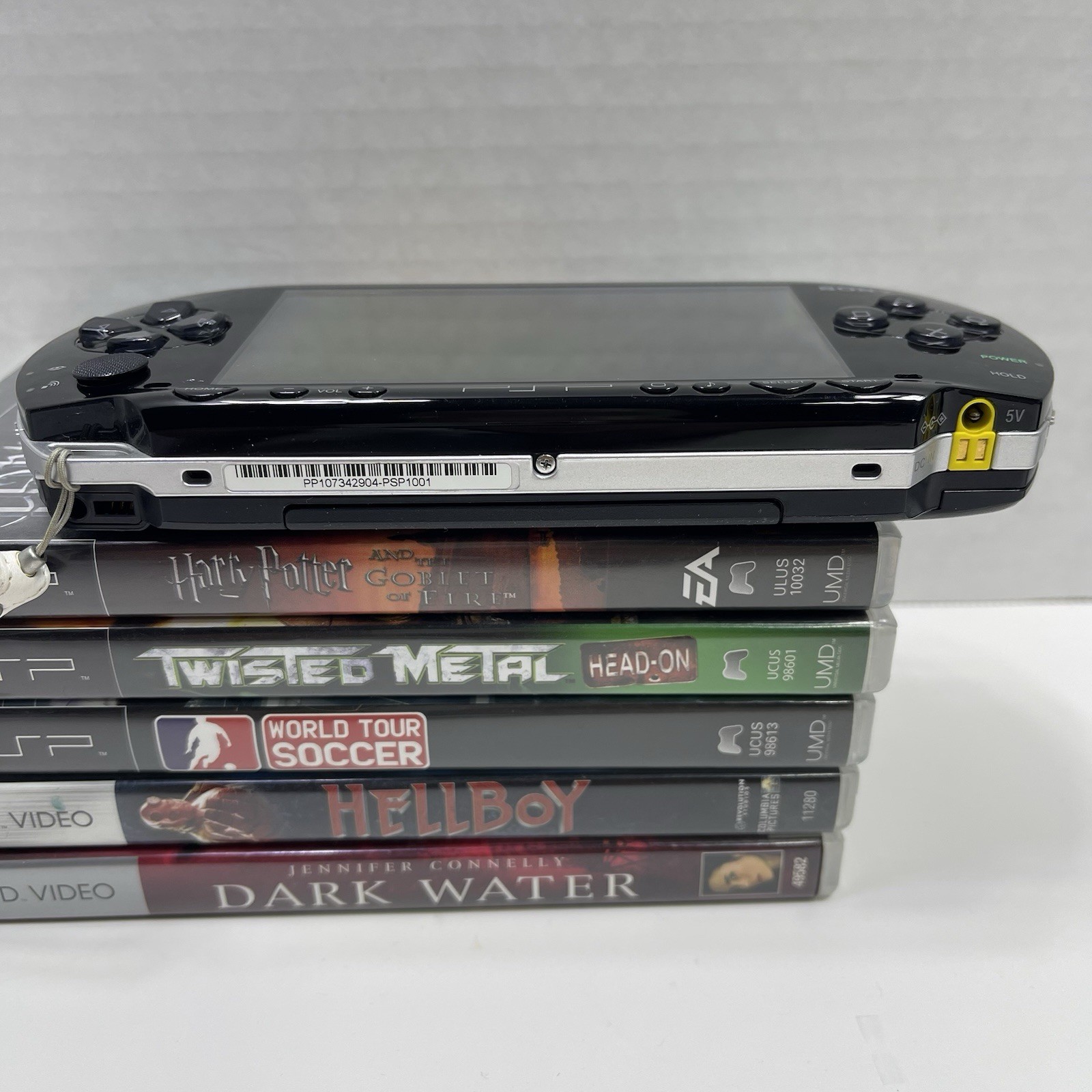 Sony PSP-1001 Lot Black Handheld Console W/ Games Memory Stick Charger & Manual