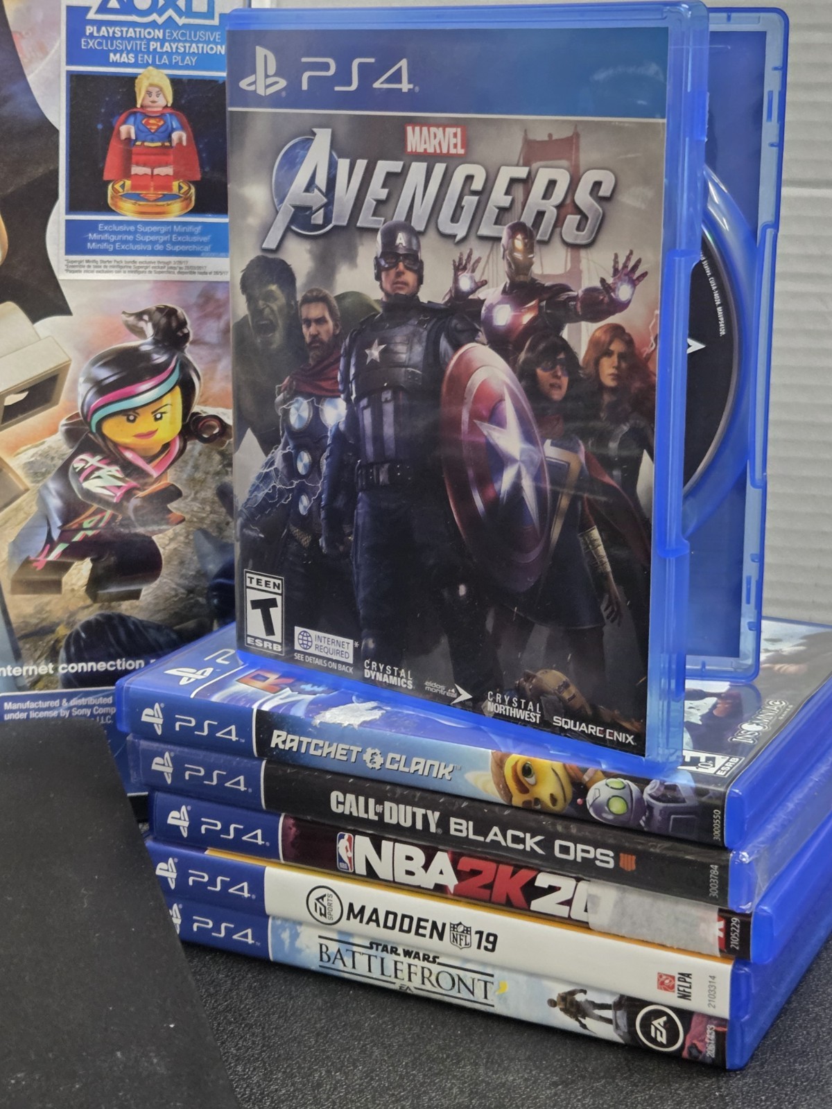 PlayStation 4 Console Bundle 500GB-2 Controllers-12 Games
