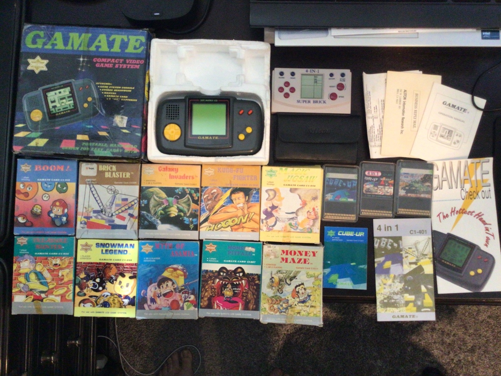 Alston Bit Corp Gamate System Rare USA Release CIB 13 Games & 4in1 Super Brick