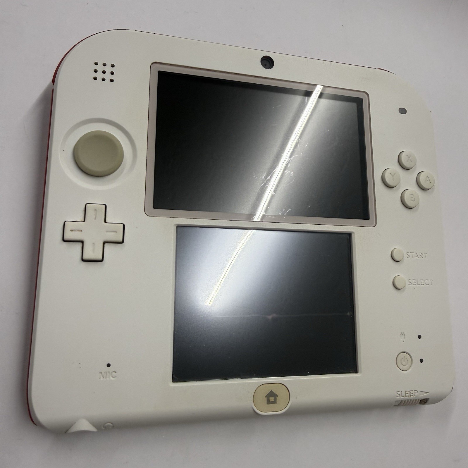 3ds – Nintendo 2DS Launch Edition 4GB White & Red Handheld System Tested #2942