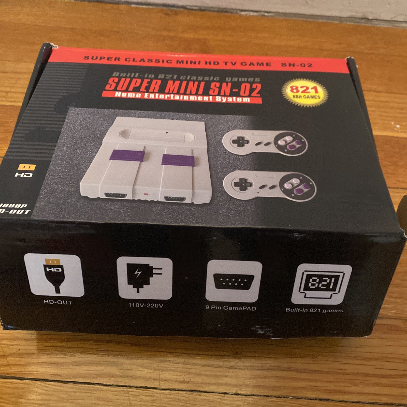 Super Mini SNES SN-02 retro NES hdmi TV game console !!!!! Empty Box Only !!!!!*