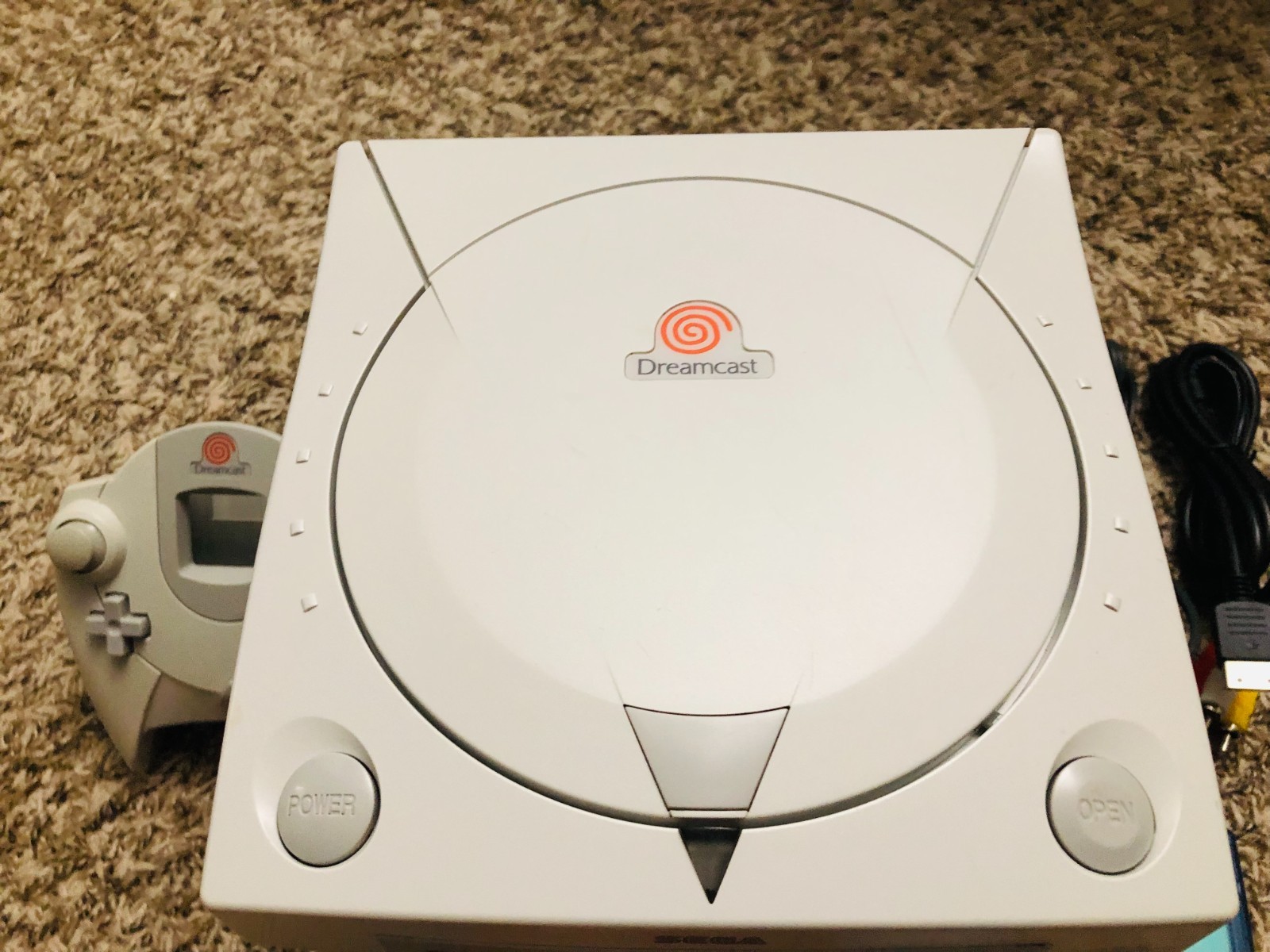 Sega Dreamcast Console System HKT-3020 With 2 Controllers & Memory Card TESTED3!