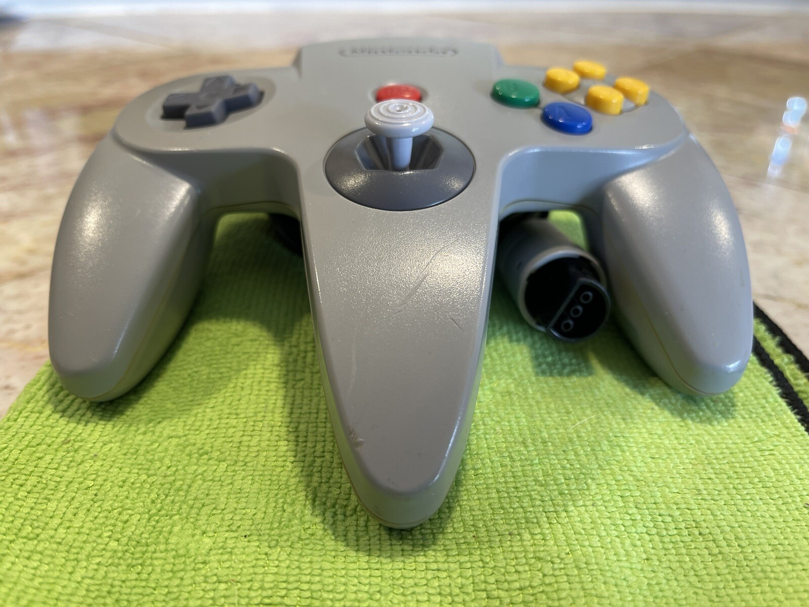Nintendo N64 Charcoal Gray Console w/Gray & Atomic Purple Controllers – Cleaned