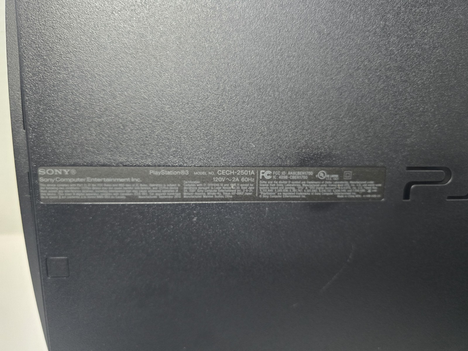 Sony PlayStation 3 PS3 Slim CECH-2501A 160GB Console w/ OEM DualShock 3 FW 4.66