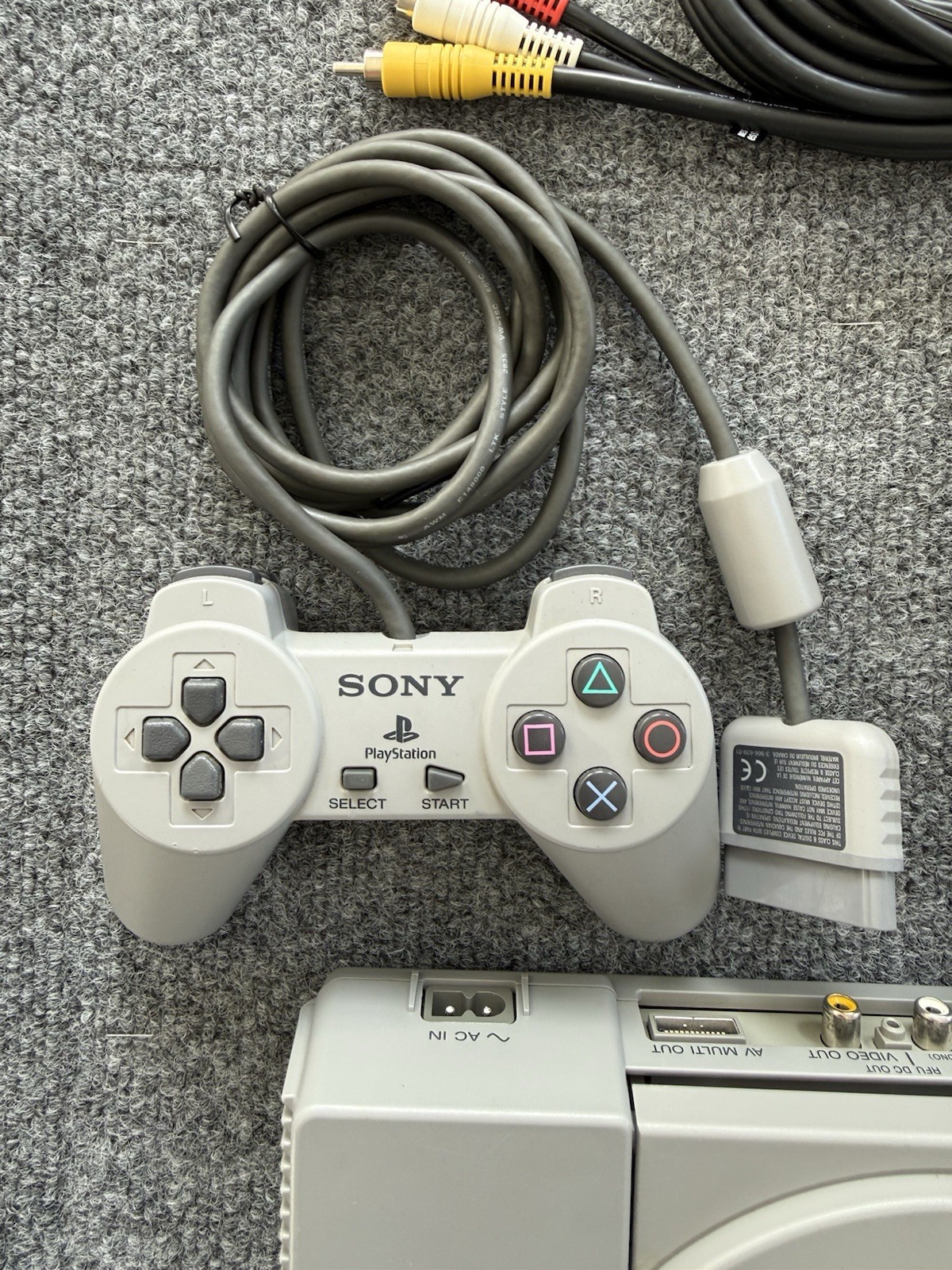 Sony PlayStation PS1 SCPH-1001 Console Bundle OEM Controller Memory Card Tested