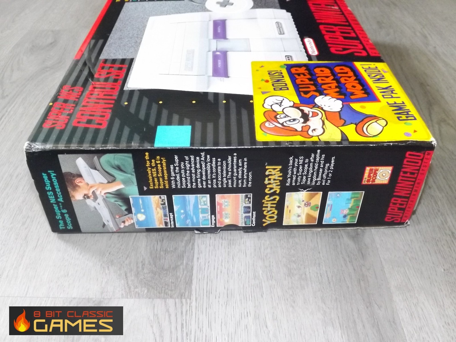 Super Nintendo SNES System Mario World Bundle in BOX – FAST SHIPPING! 68W
