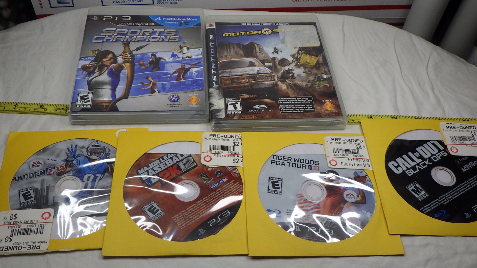 CECH-3001B Sony PlayStation 3 Slim 320GB Video Game Console W Games /Controllers
