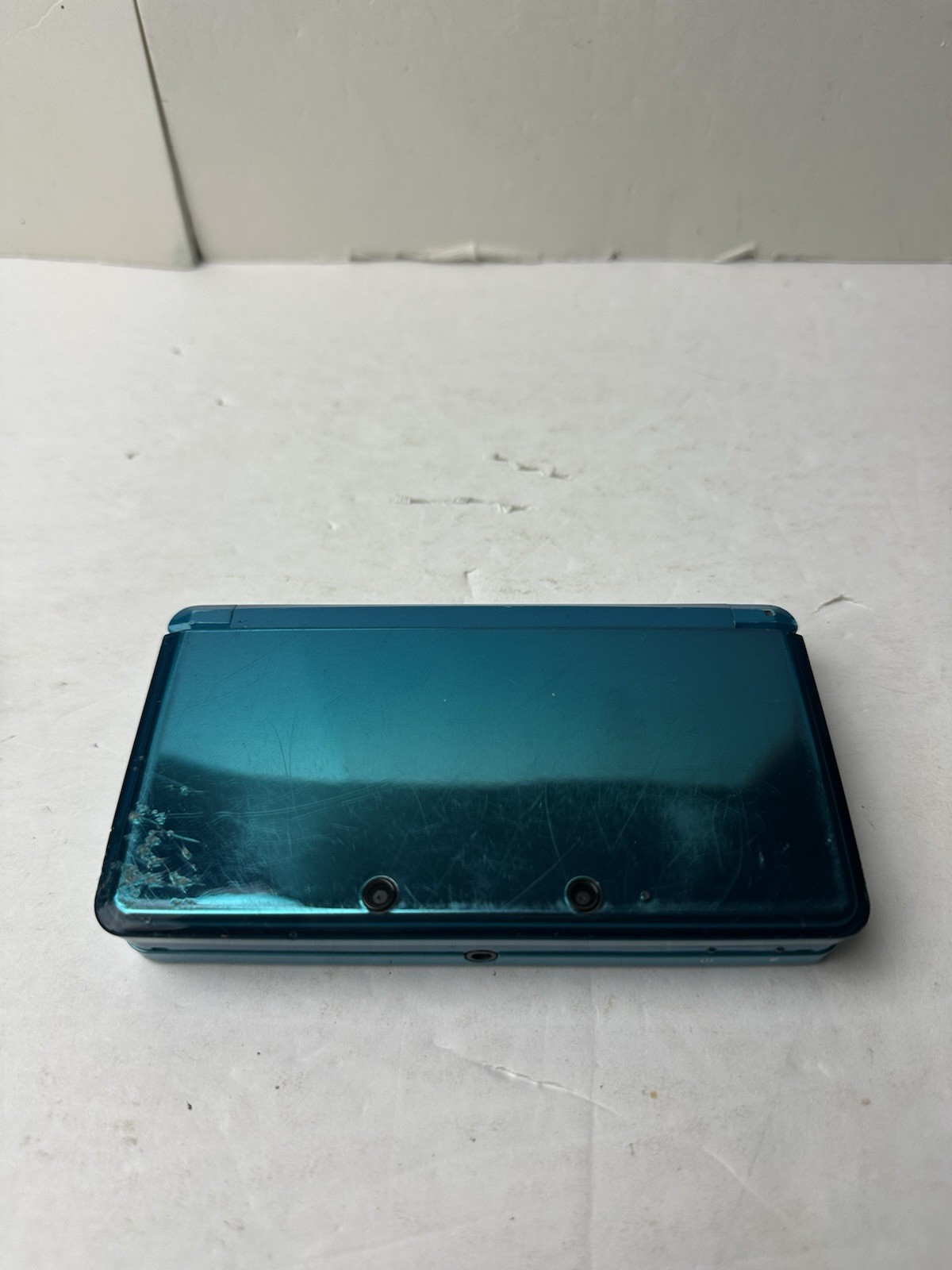 Nintendo 3DS Handheld Console – Aqua Blue (Teal) BUNDLE Cosmetic Wear Read