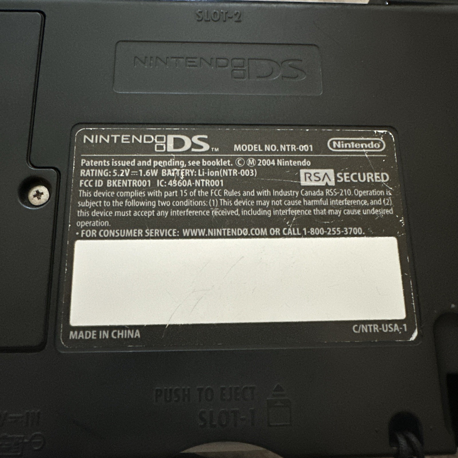 Nintendo DS Original Console NTR-001 Titanium Silver w/ charger – Working